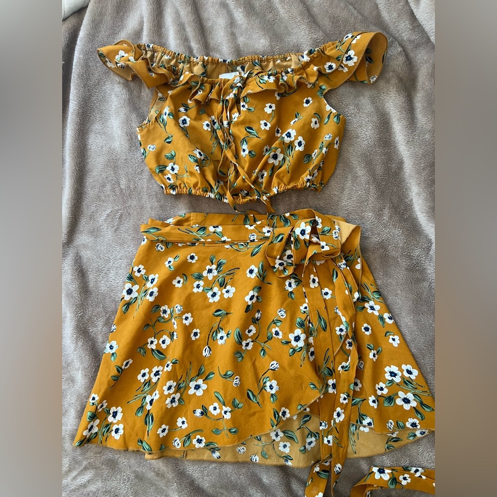 Marigold Floral Princess Polly Matching Set